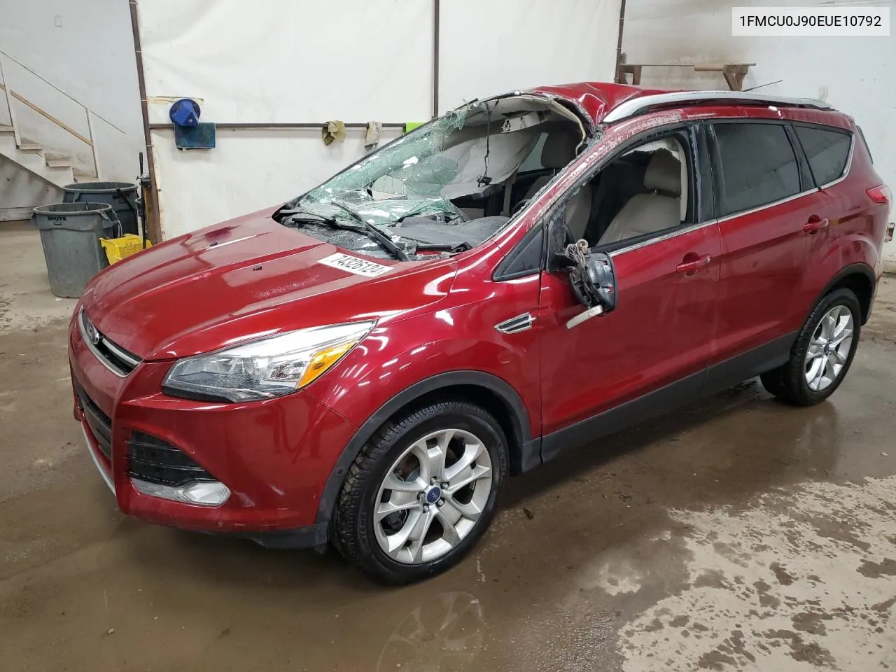 2014 Ford Escape Titanium VIN: 1FMCU0J90EUE10792 Lot: 74326124