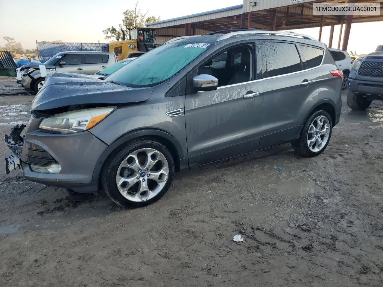 2014 Ford Escape Titanium VIN: 1FMCU0JX3EUA03001 Lot: 75215794