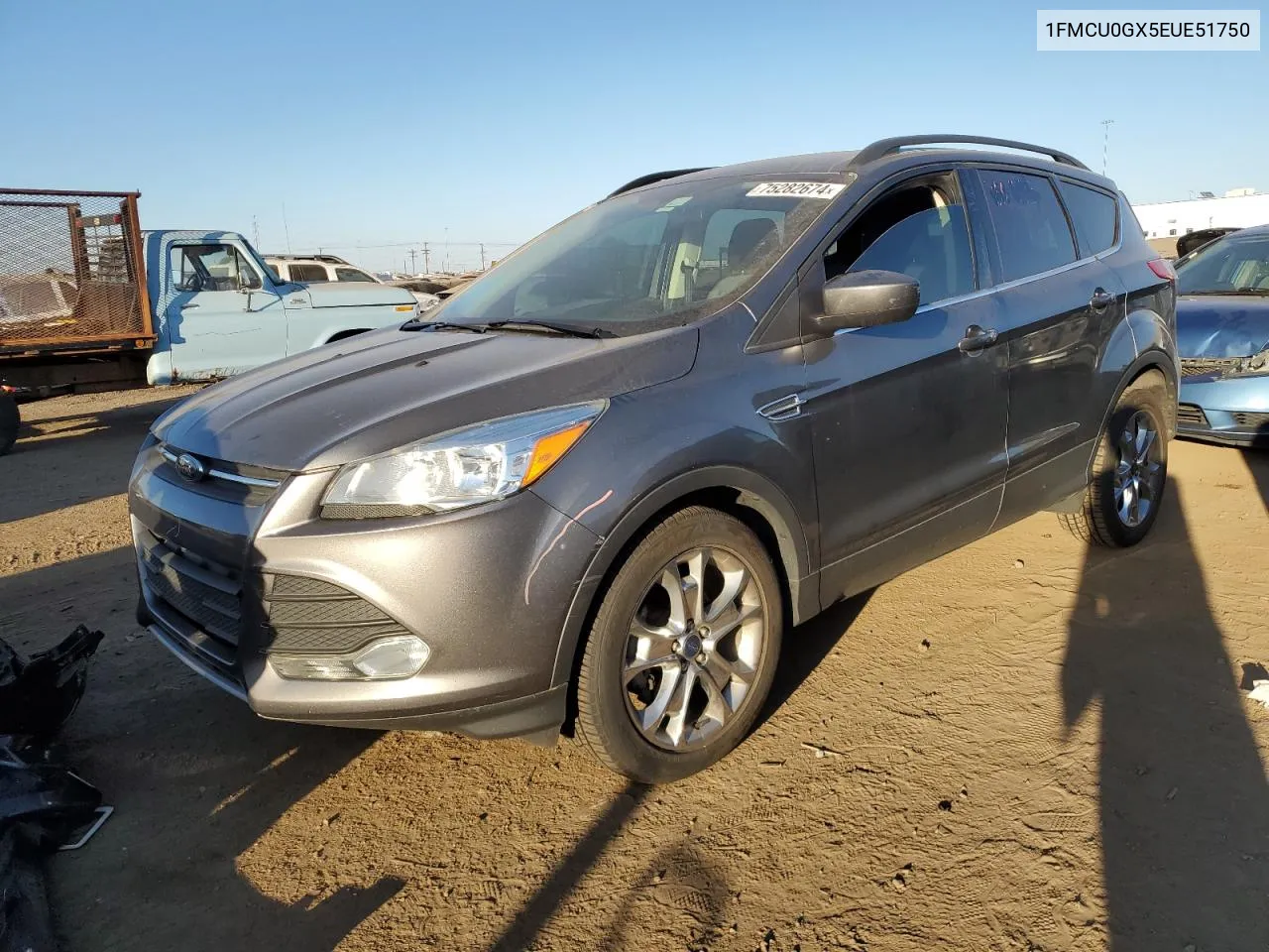 2014 Ford Escape Se VIN: 1FMCU0GX5EUE51750 Lot: 75282674