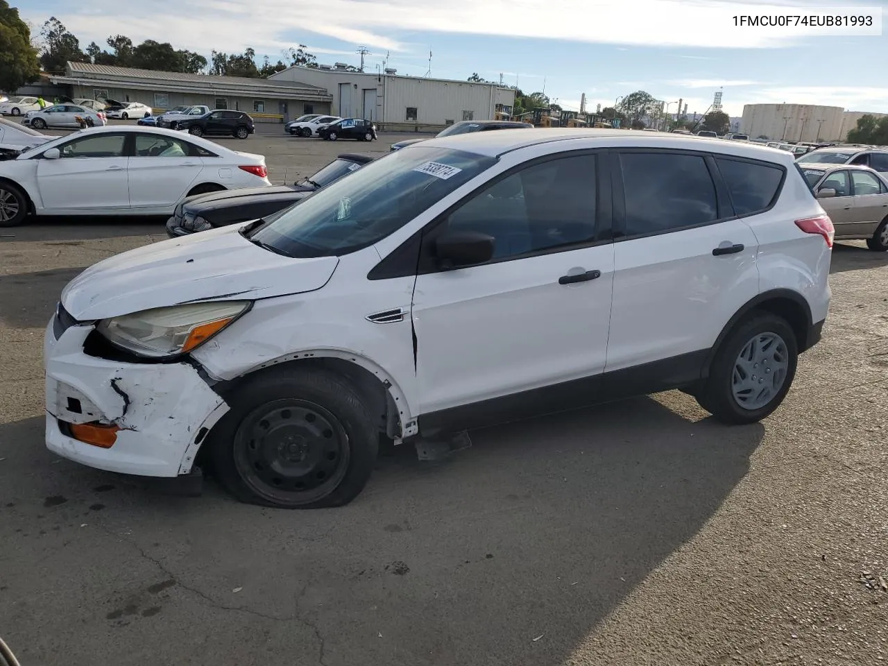 2014 Ford Escape S VIN: 1FMCU0F74EUB81993 Lot: 75338774