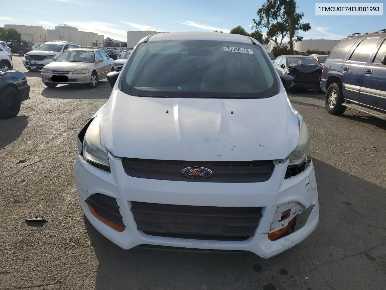 2014 Ford Escape S VIN: 1FMCU0F74EUB81993 Lot: 75338774