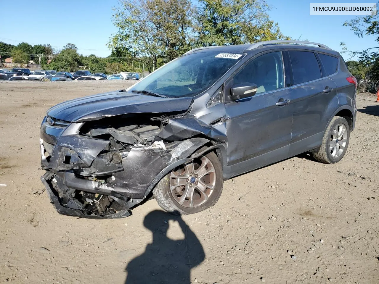 2014 Ford Escape Titanium VIN: 1FMCU9J90EUD60092 Lot: 75537934