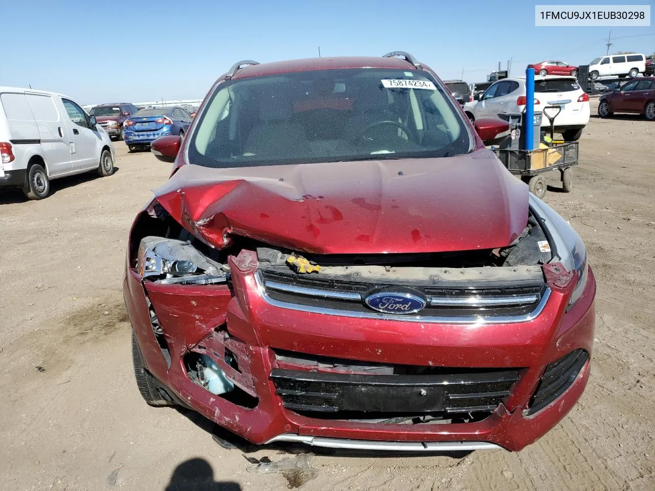 2014 Ford Escape Titanium VIN: 1FMCU9JX1EUB30298 Lot: 75874234