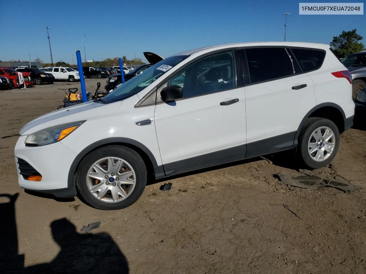 2014 Ford Escape S VIN: 1FMCU0F7XEUA72048 Lot: 76247314