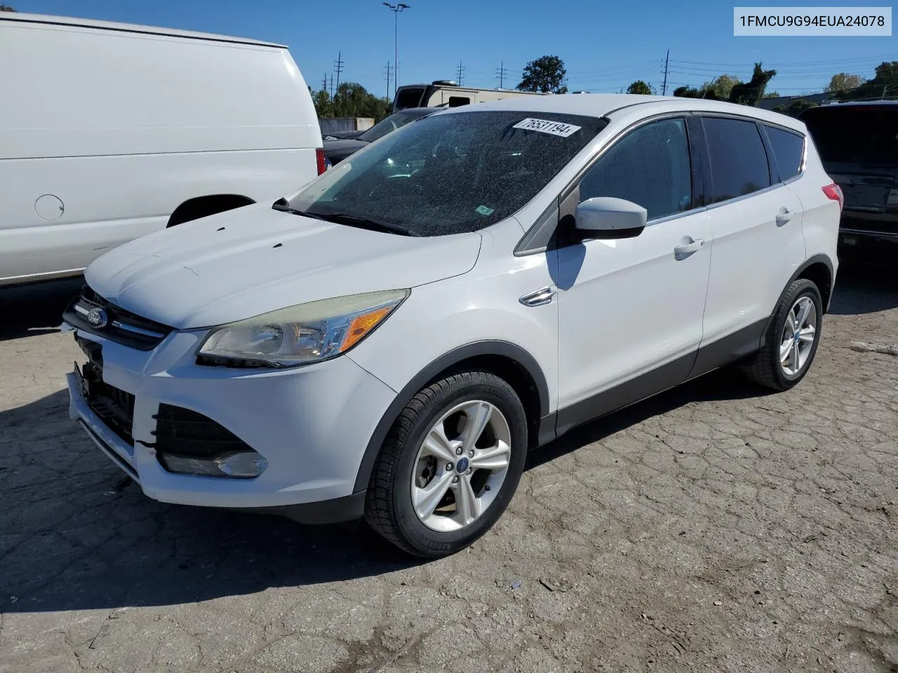 2014 Ford Escape Se VIN: 1FMCU9G94EUA24078 Lot: 76531194