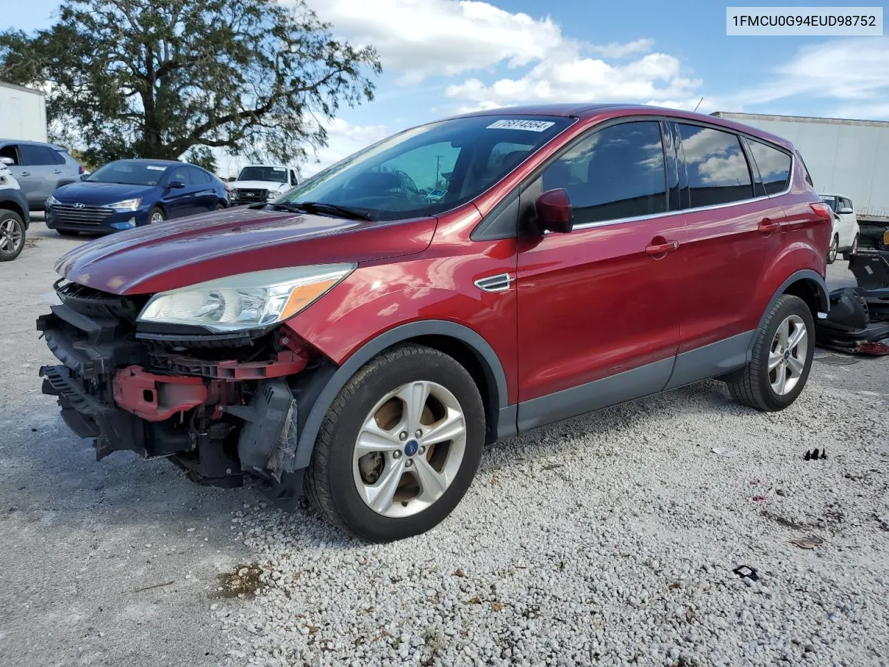 2014 Ford Escape Se VIN: 1FMCU0G94EUD98752 Lot: 76814564