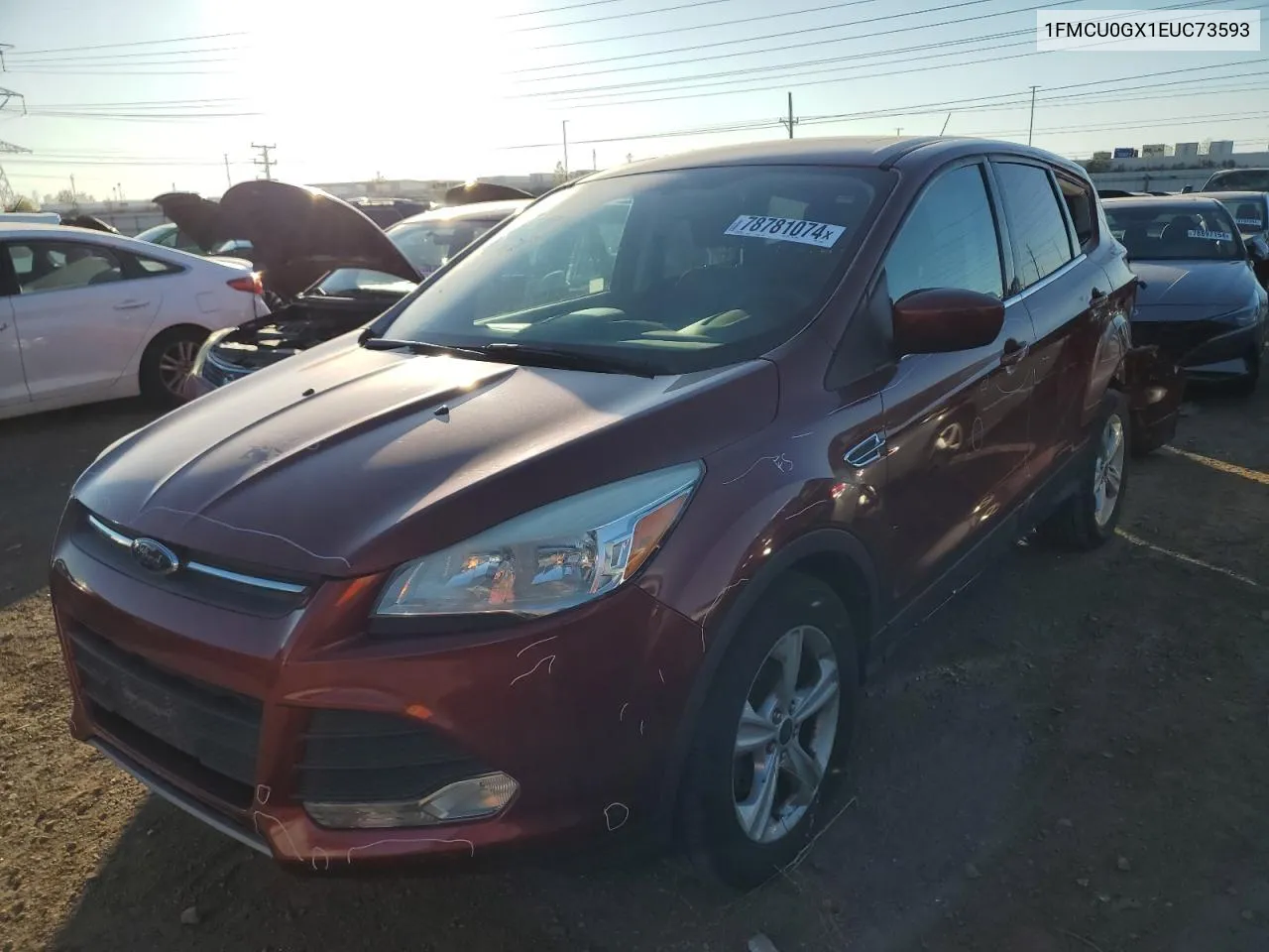 2014 Ford Escape Se VIN: 1FMCU0GX1EUC73593 Lot: 78781074