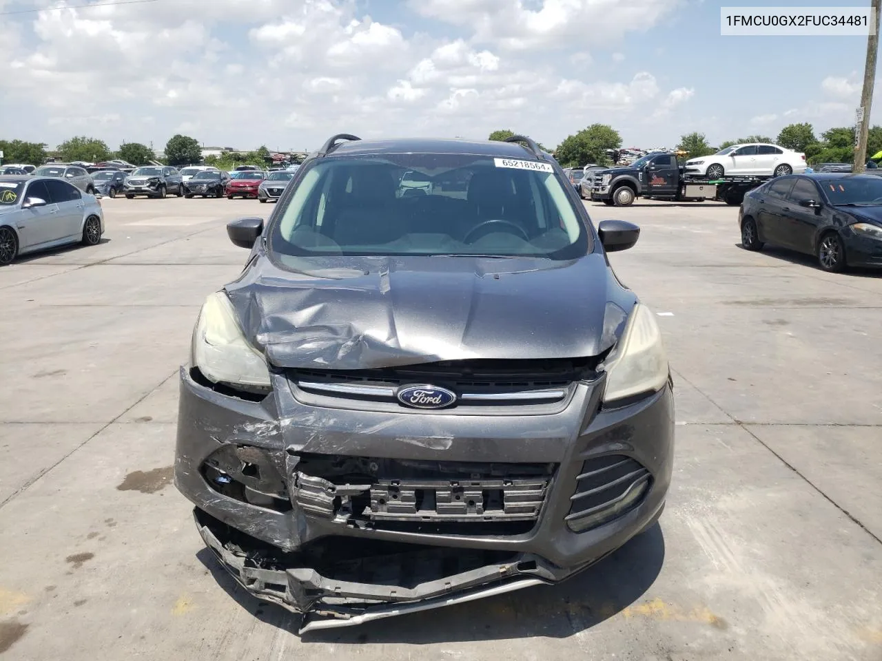 2015 Ford Escape Se VIN: 1FMCU0GX2FUC34481 Lot: 65218564