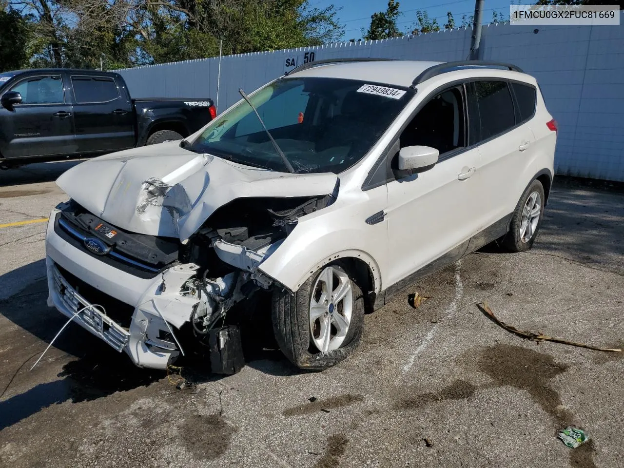 2015 Ford Escape Se VIN: 1FMCU0GX2FUC81669 Lot: 72949834