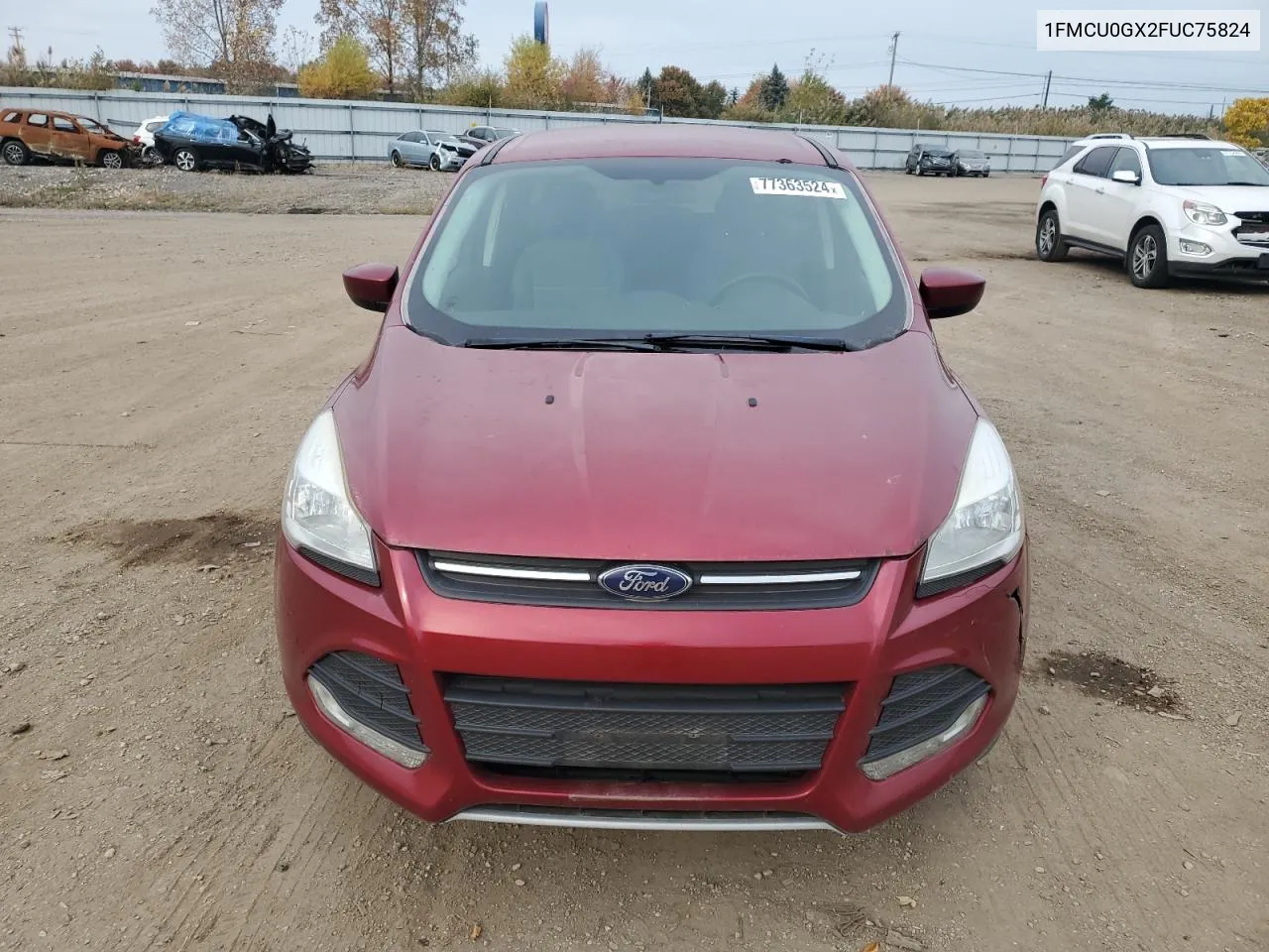 2015 Ford Escape Se VIN: 1FMCU0GX2FUC75824 Lot: 77363524