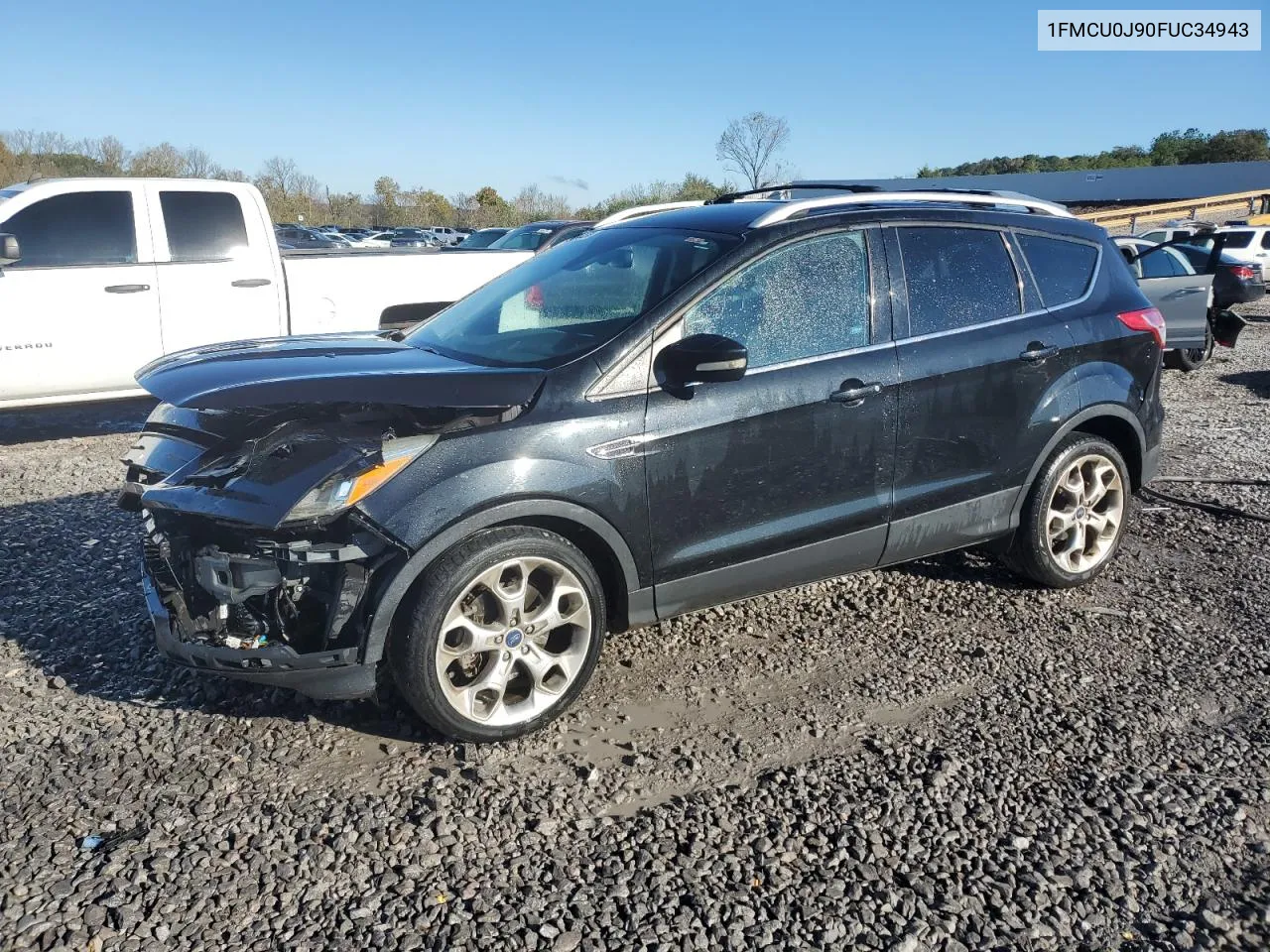 2015 Ford Escape Titanium VIN: 1FMCU0J90FUC34943 Lot: 80206434