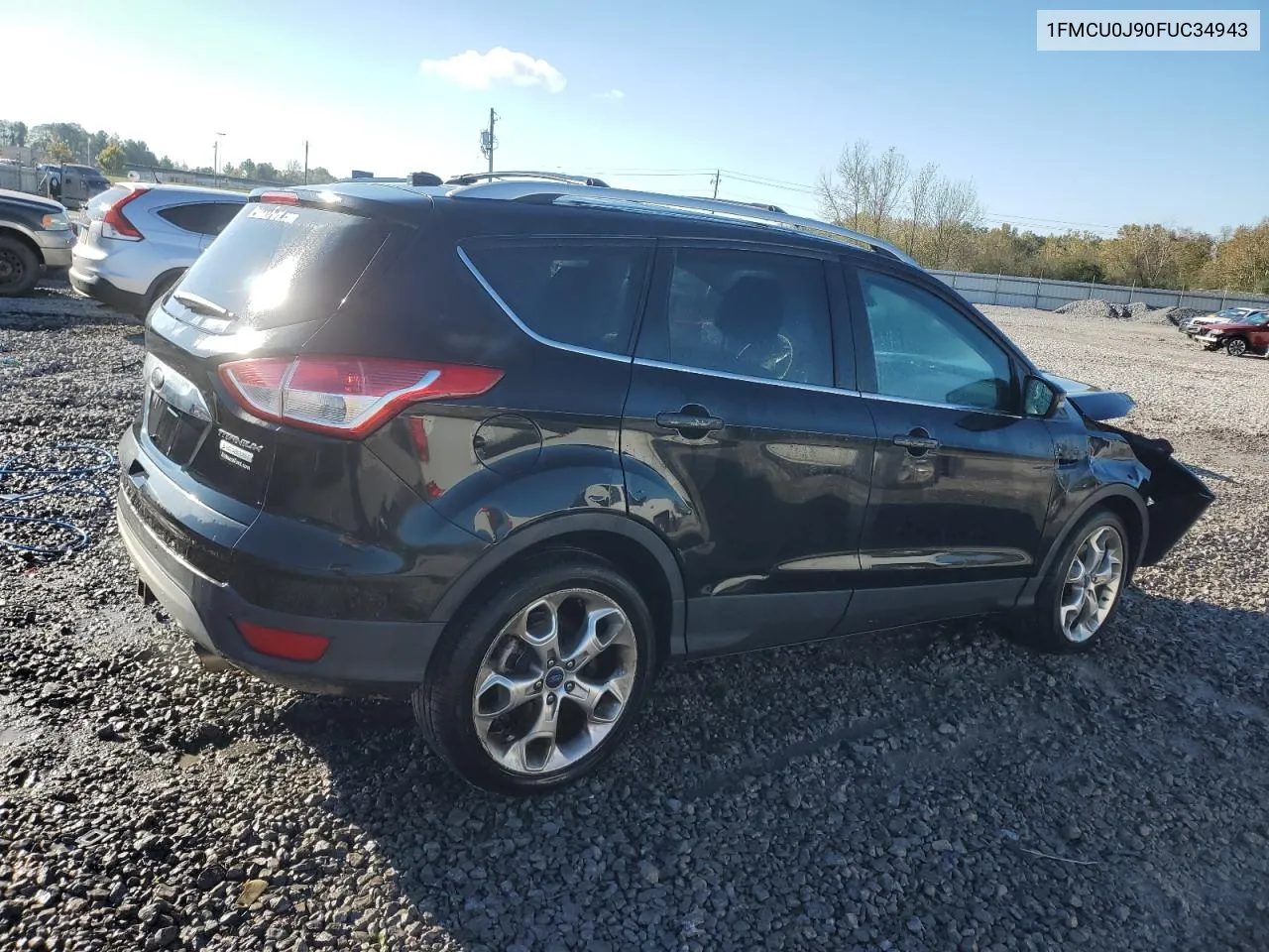 2015 Ford Escape Titanium VIN: 1FMCU0J90FUC34943 Lot: 80206434