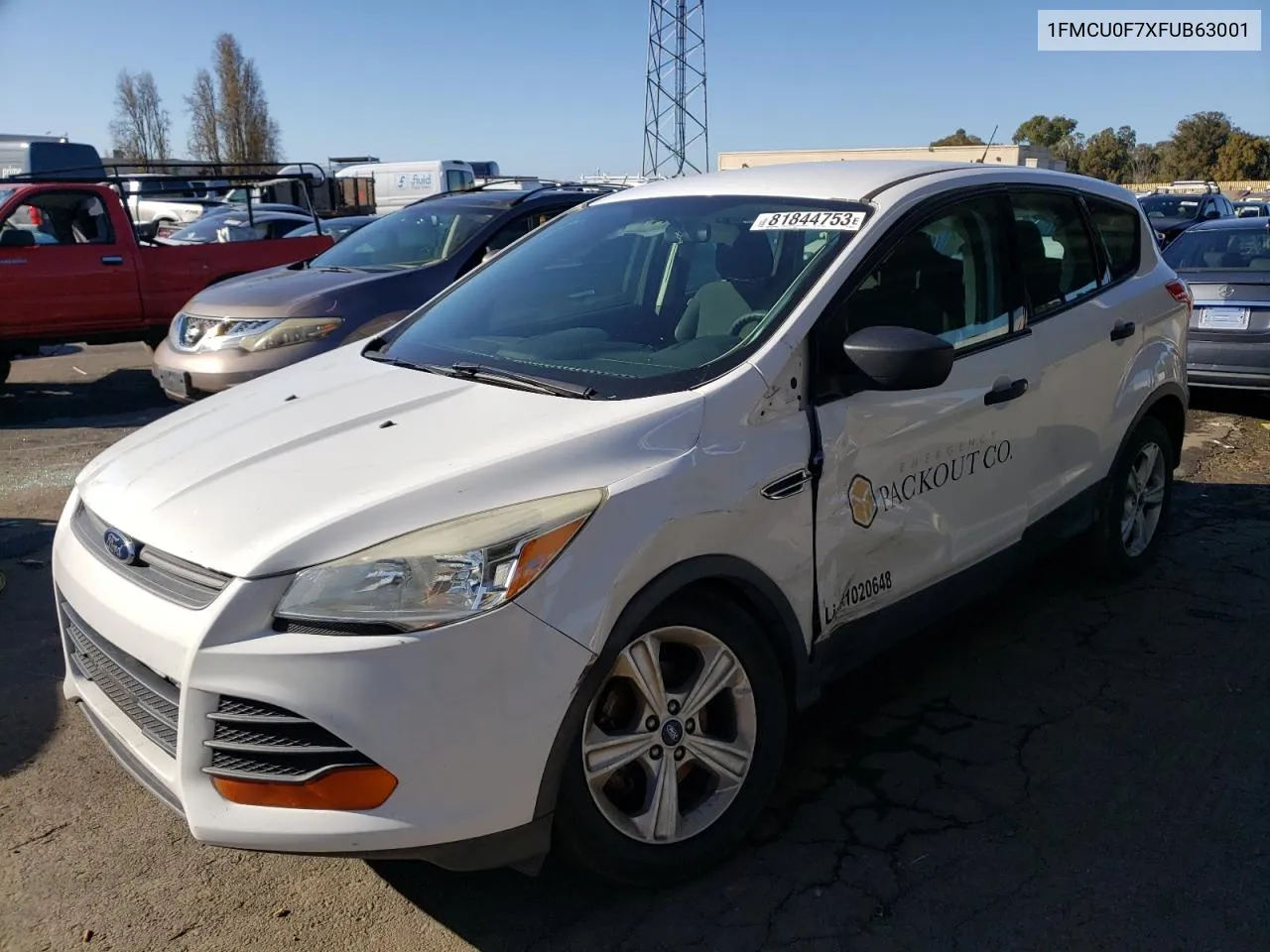 2015 Ford Escape S VIN: 1FMCU0F7XFUB63001 Lot: 81844753