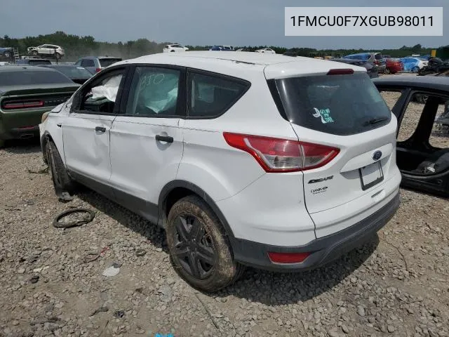 1FMCU0F7XGUB98011 2016 Ford Escape S