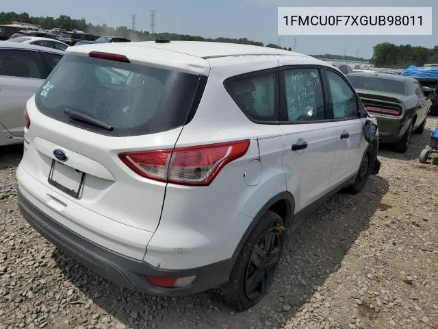 2016 Ford Escape S VIN: 1FMCU0F7XGUB98011 Lot: 50261564