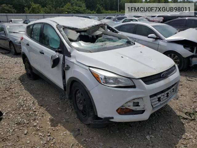 2016 Ford Escape S VIN: 1FMCU0F7XGUB98011 Lot: 50261564