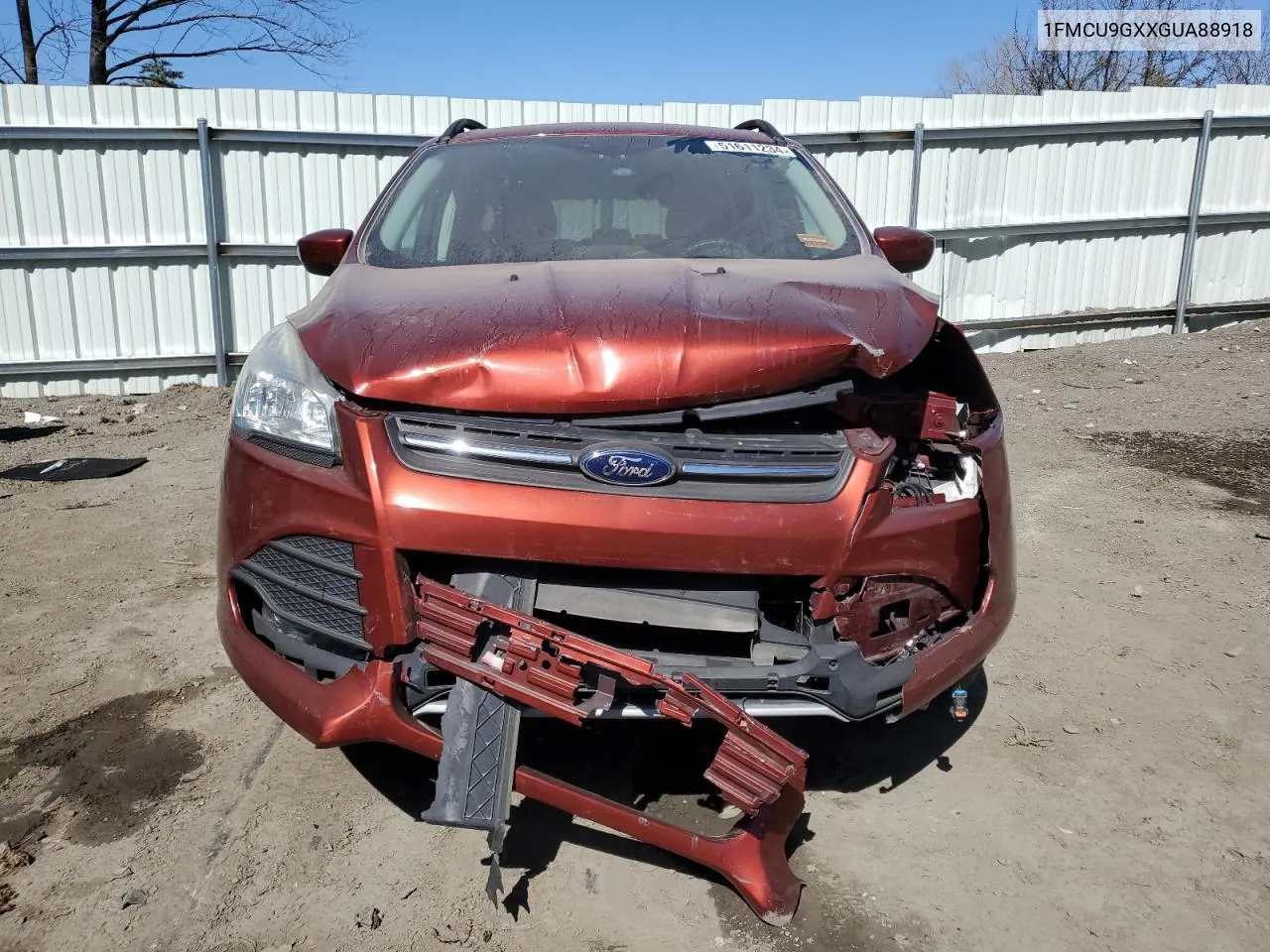 2016 Ford Escape Se VIN: 1FMCU9GXXGUA88918 Lot: 51611234