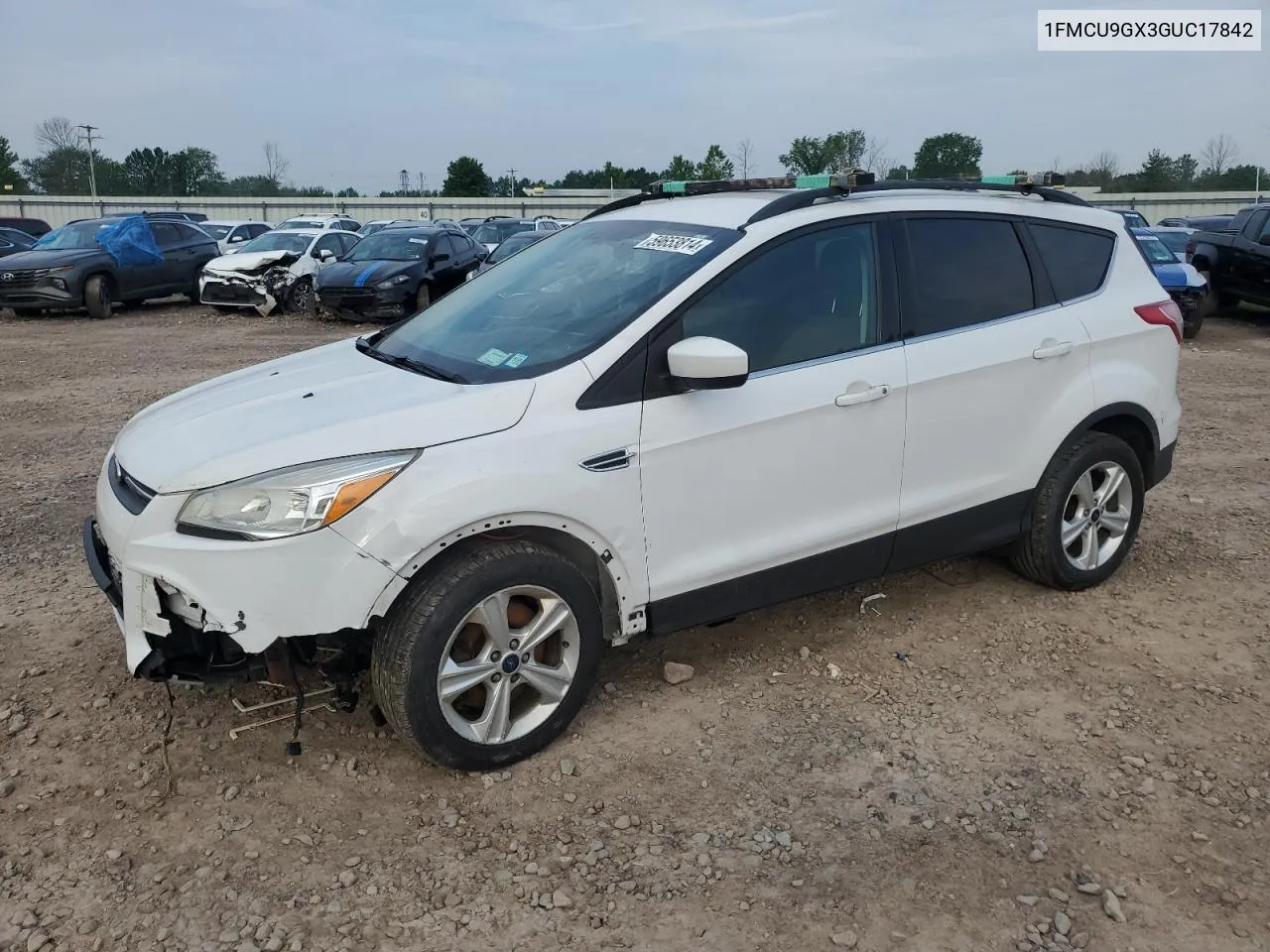 2016 Ford Escape Se VIN: 1FMCU9GX3GUC17842 Lot: 59653814