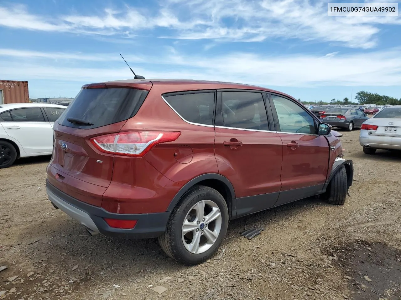 2016 Ford Escape Se VIN: 1FMCU0G74GUA49902 Lot: 61148154