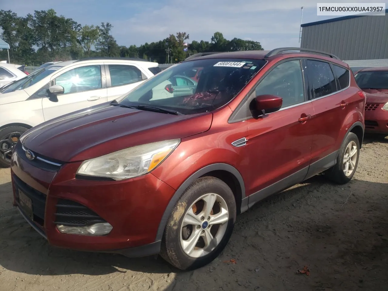 2016 Ford Escape Se VIN: 1FMCU0GXXGUA43957 Lot: 68081344