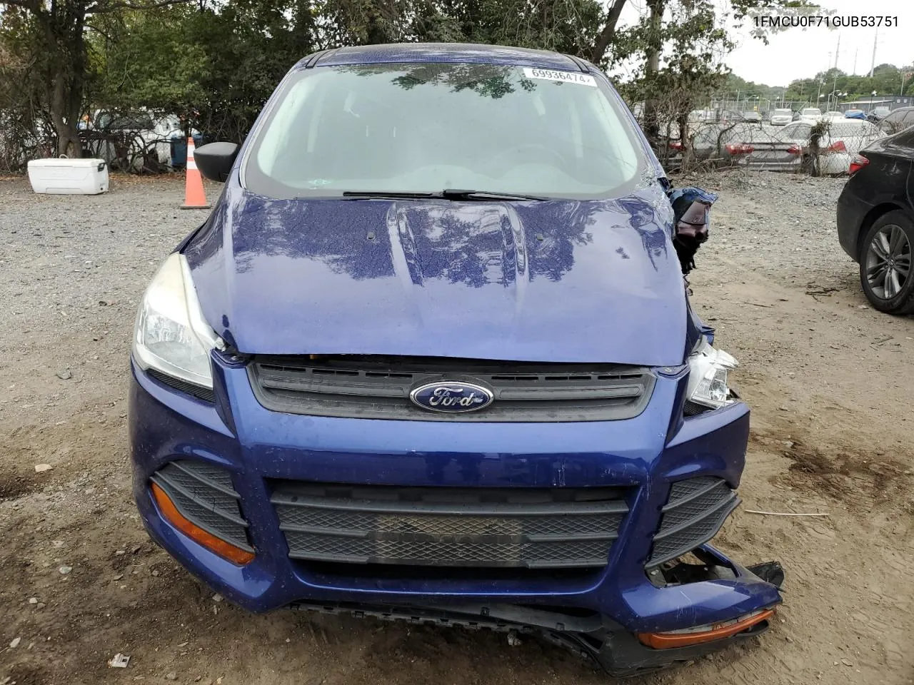 2016 Ford Escape S VIN: 1FMCU0F71GUB53751 Lot: 69936474