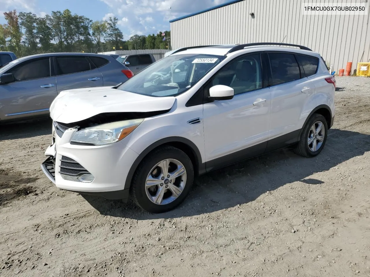 2016 Ford Escape Se VIN: 1FMCU0GX7GUB02950 Lot: 72550134