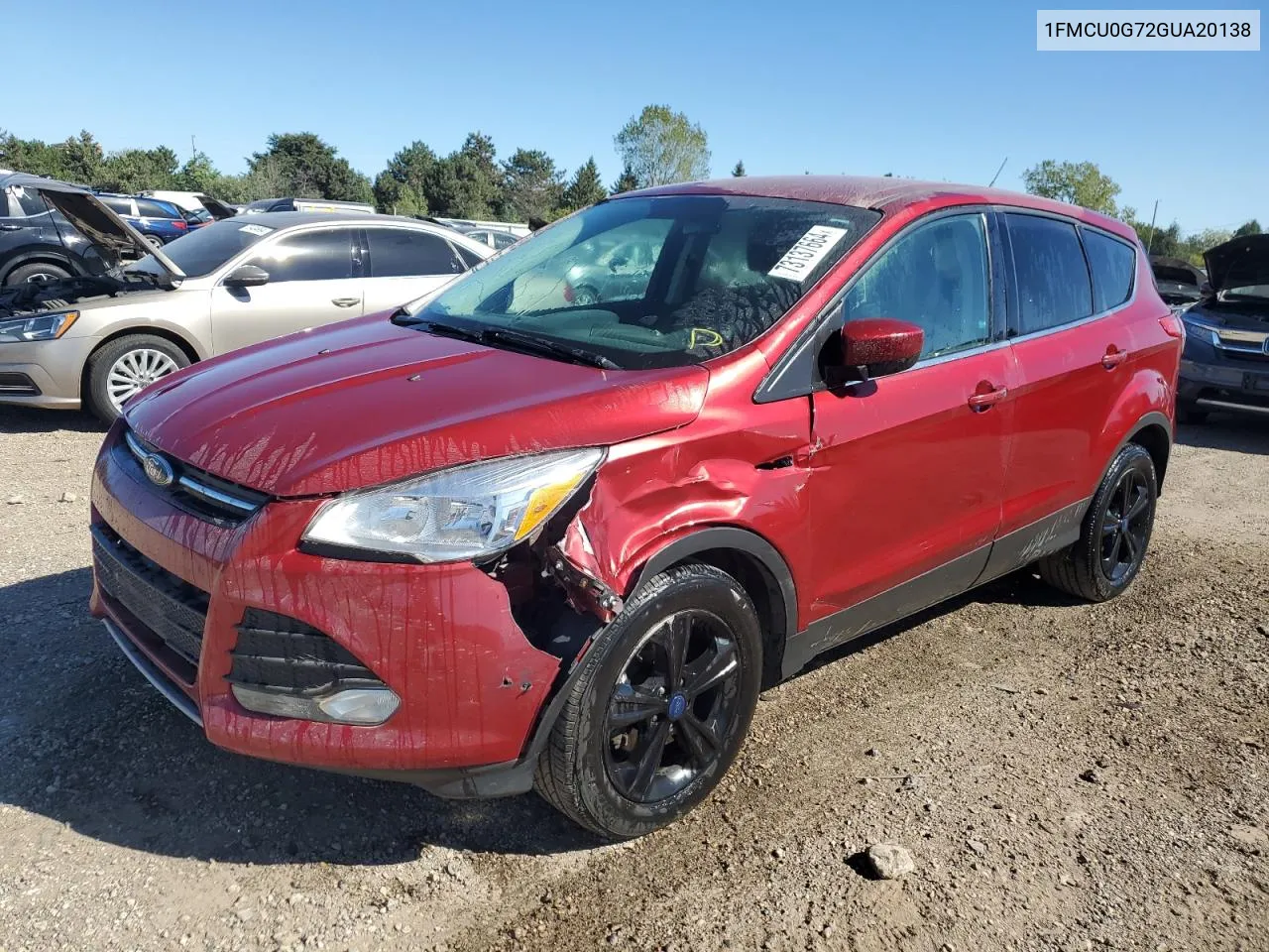 2016 Ford Escape Se VIN: 1FMCU0G72GUA20138 Lot: 73137664