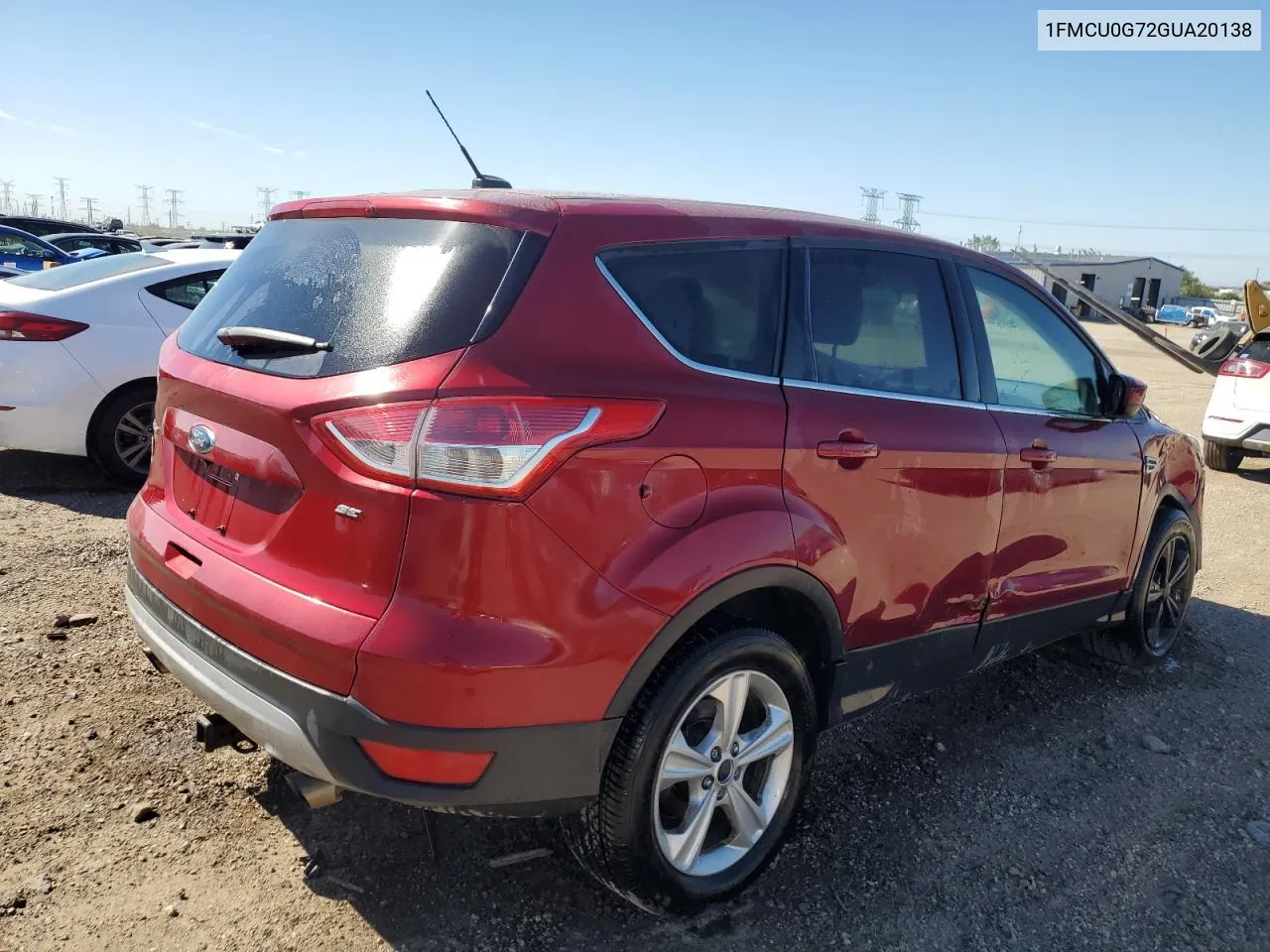 2016 Ford Escape Se VIN: 1FMCU0G72GUA20138 Lot: 73137664