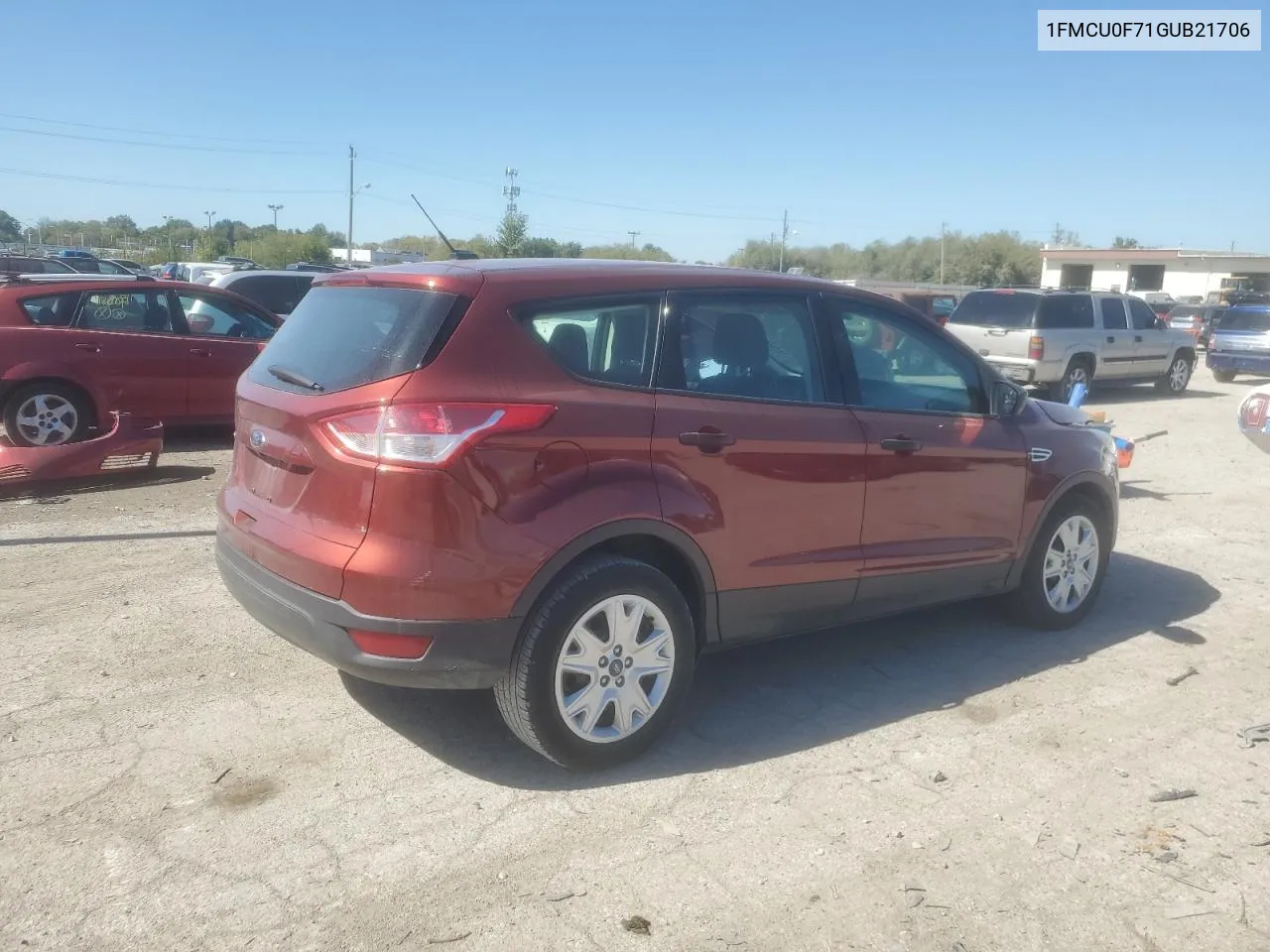 2016 Ford Escape S VIN: 1FMCU0F71GUB21706 Lot: 74114494