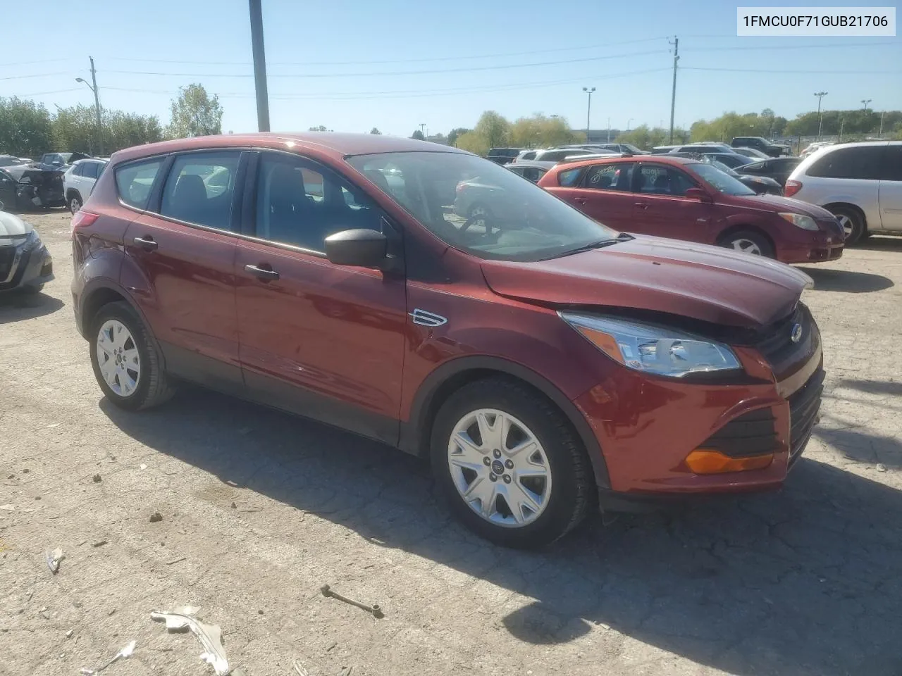 2016 Ford Escape S VIN: 1FMCU0F71GUB21706 Lot: 74114494