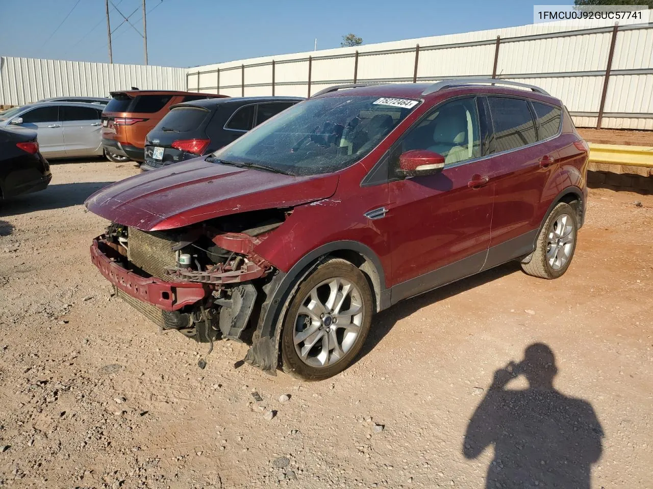 2016 Ford Escape Titanium VIN: 1FMCU0J92GUC57741 Lot: 75272464