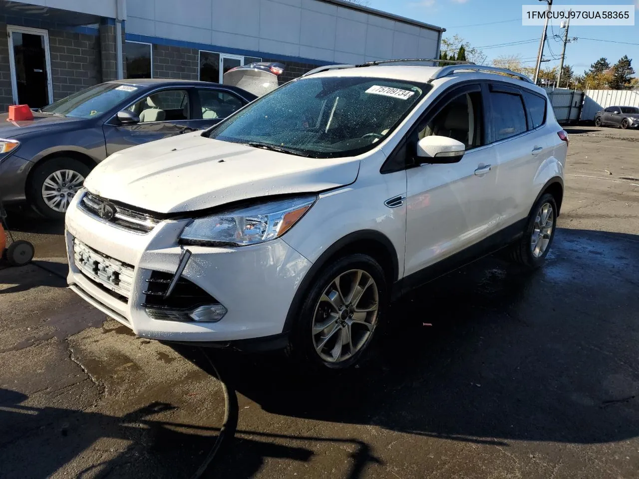 2016 Ford Escape Titanium VIN: 1FMCU9J97GUA58365 Lot: 75709734