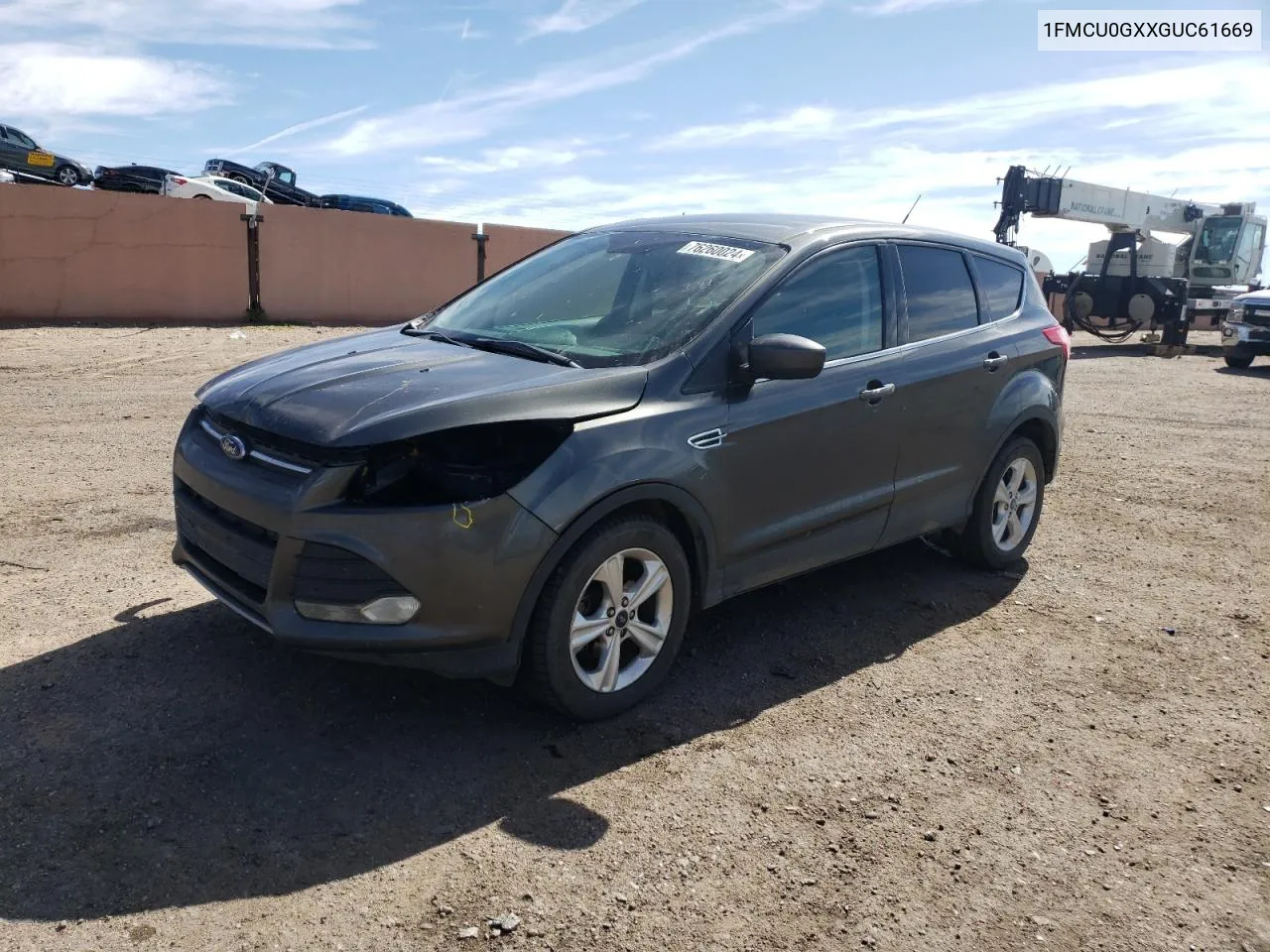 2016 Ford Escape Se VIN: 1FMCU0GXXGUC61669 Lot: 76260024