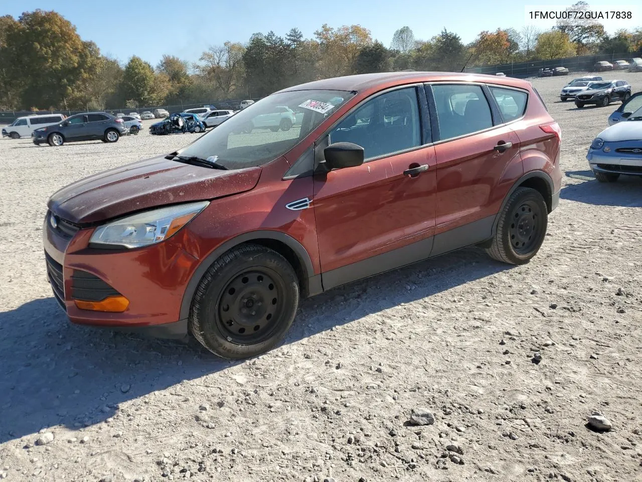 2016 Ford Escape S VIN: 1FMCU0F72GUA17838 Lot: 76740694