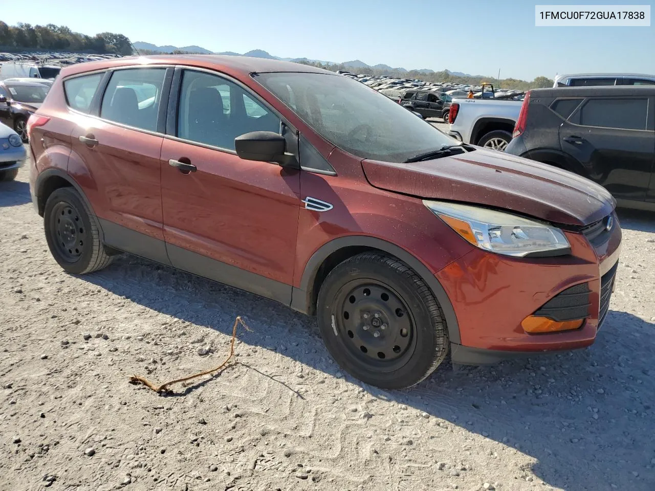 2016 Ford Escape S VIN: 1FMCU0F72GUA17838 Lot: 76740694