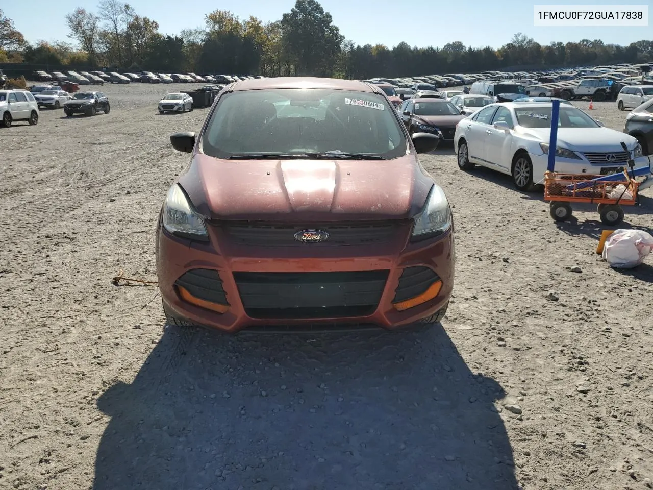 2016 Ford Escape S VIN: 1FMCU0F72GUA17838 Lot: 76740694