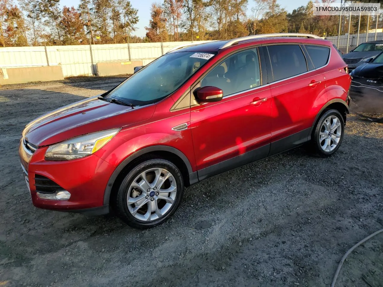 2016 Ford Escape Titanium VIN: 1FMCU0J95GUA59803 Lot: 77156374