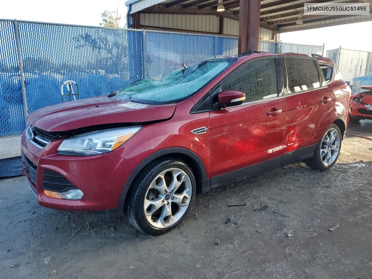 2016 Ford Escape Titanium VIN: 1FMCU0J95GUC51495 Lot: 77329834