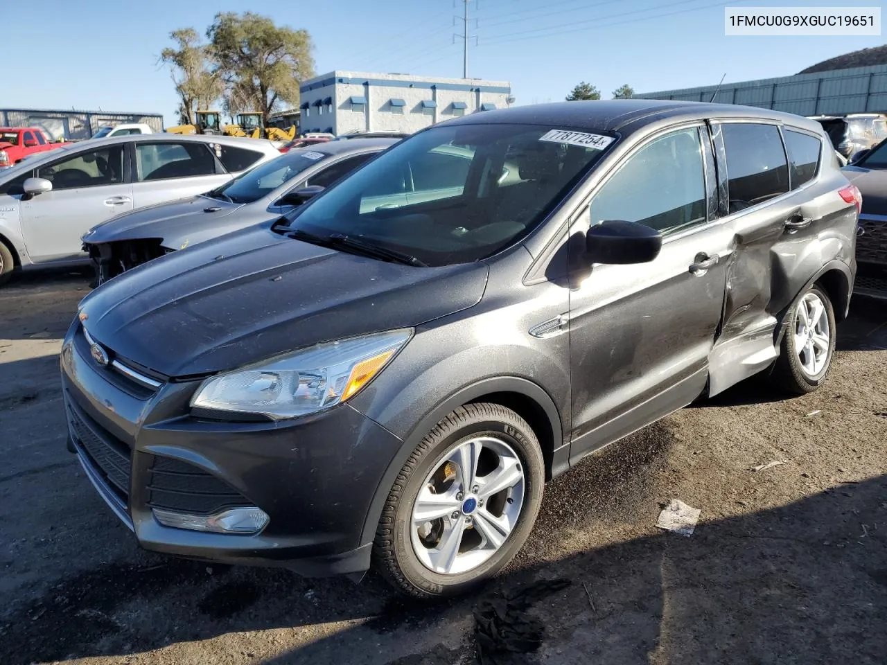 2016 Ford Escape Se VIN: 1FMCU0G9XGUC19651 Lot: 77877254