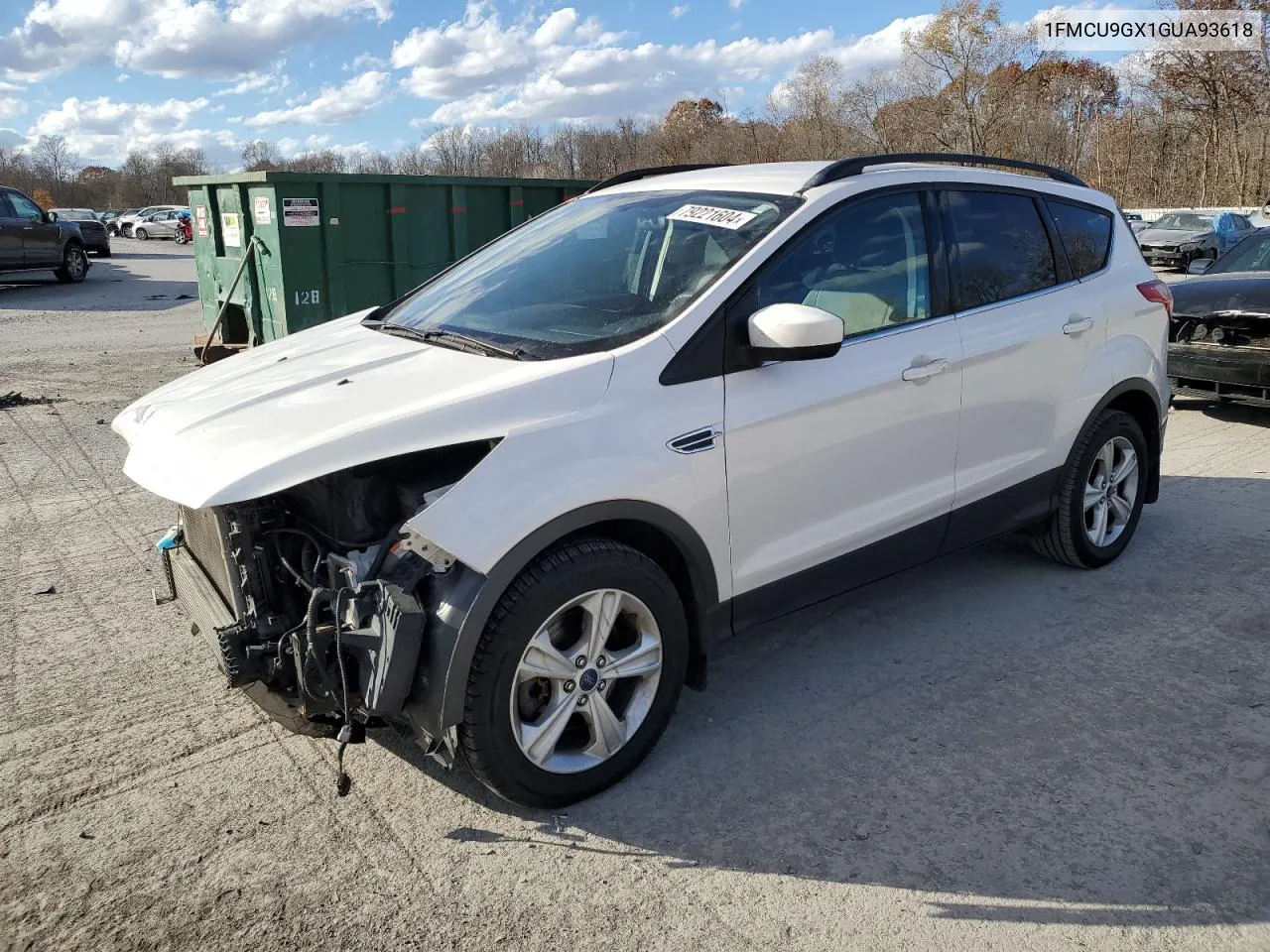 2016 Ford Escape Se VIN: 1FMCU9GX1GUA93618 Lot: 79221604