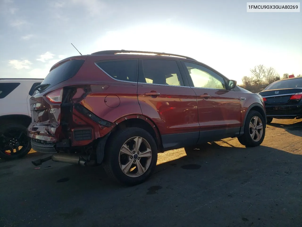 2016 Ford Escape Se VIN: 1FMCU9GX3GUA80269 Lot: 80697344