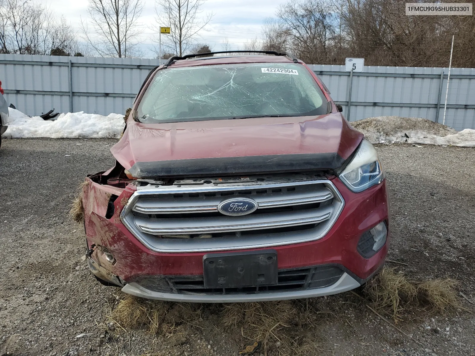 2017 Ford Escape Se VIN: 1FMCU9G95HUB33301 Lot: 42242904