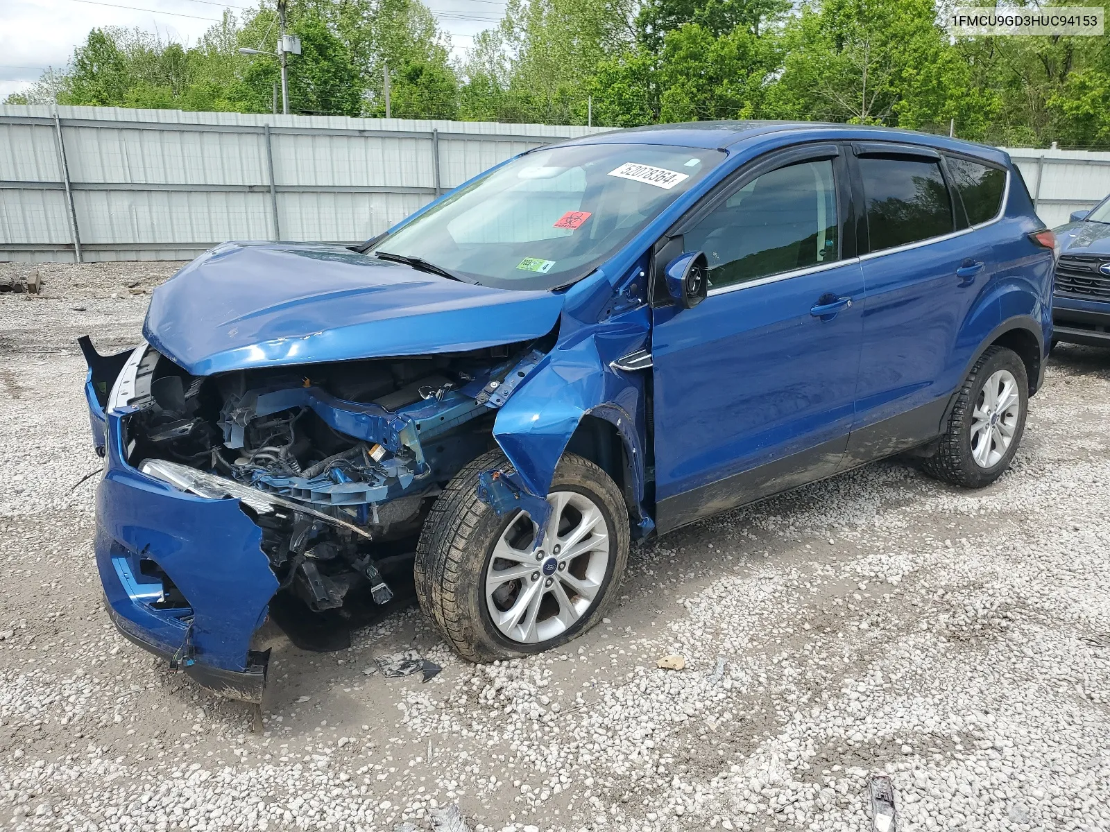 2017 Ford Escape Se VIN: 1FMCU9GD3HUC94153 Lot: 52078364