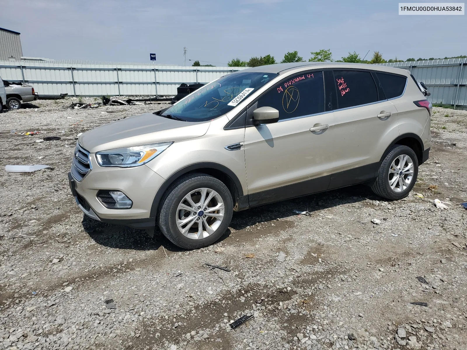 2017 Ford Escape Se VIN: 1FMCU0GD0HUA53842 Lot: 52396414