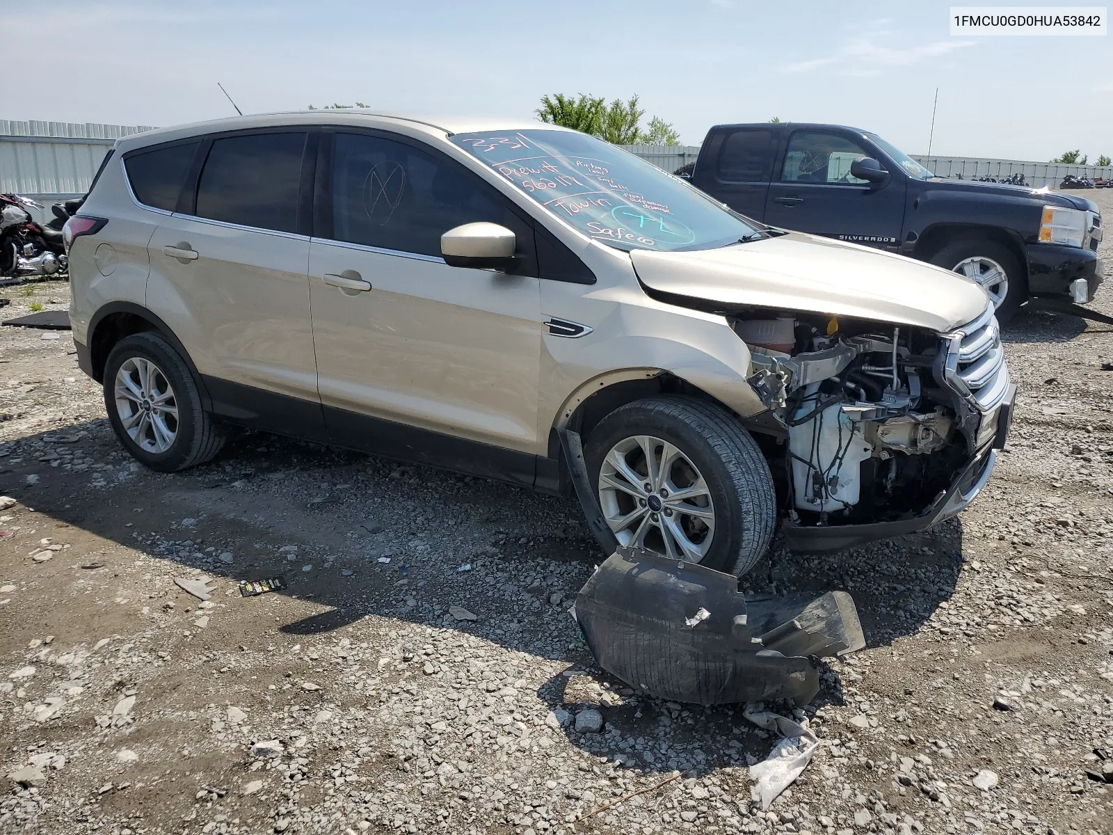 2017 Ford Escape Se VIN: 1FMCU0GD0HUA53842 Lot: 52396414