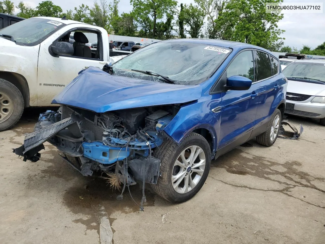 2017 Ford Escape Se VIN: 1FMCU0GD3HUA77102 Lot: 54799234