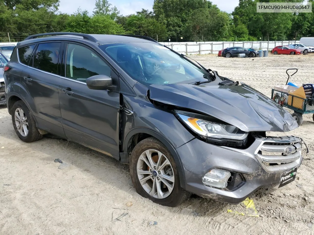 2017 Ford Escape Se VIN: 1FMCU9G94HUD80647 Lot: 55390114