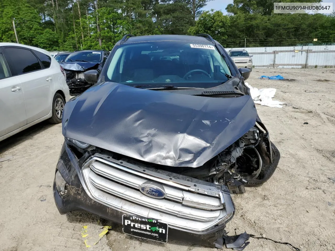 2017 Ford Escape Se VIN: 1FMCU9G94HUD80647 Lot: 55390114