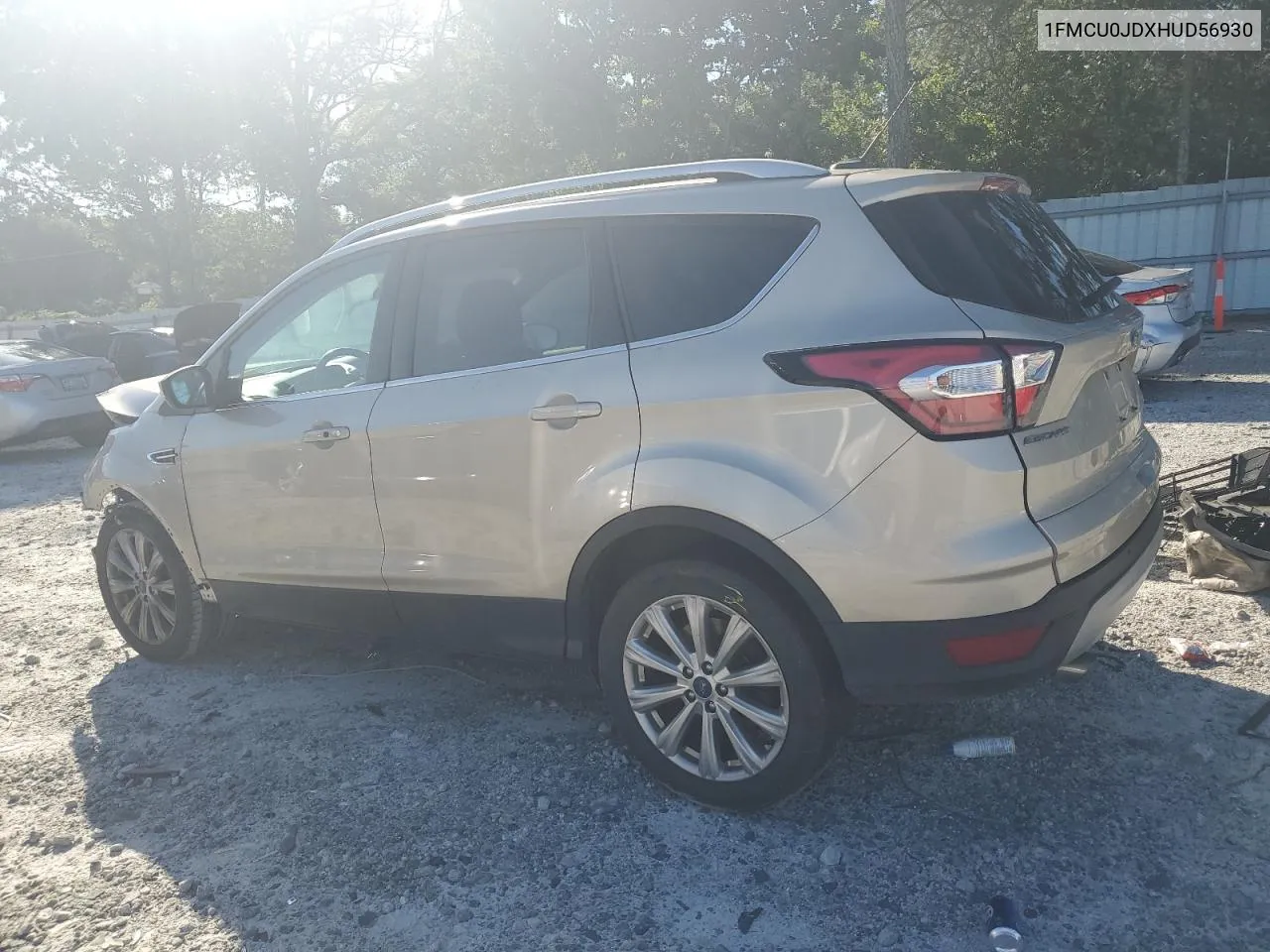 2017 Ford Escape Titanium VIN: 1FMCU0JDXHUD56930 Lot: 56655434