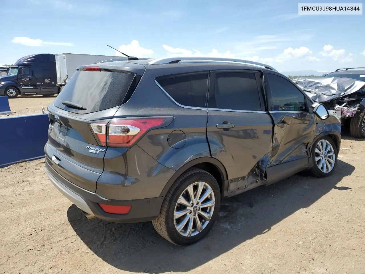 2017 Ford Escape Titanium VIN: 1FMCU9J98HUA14344 Lot: 57050654